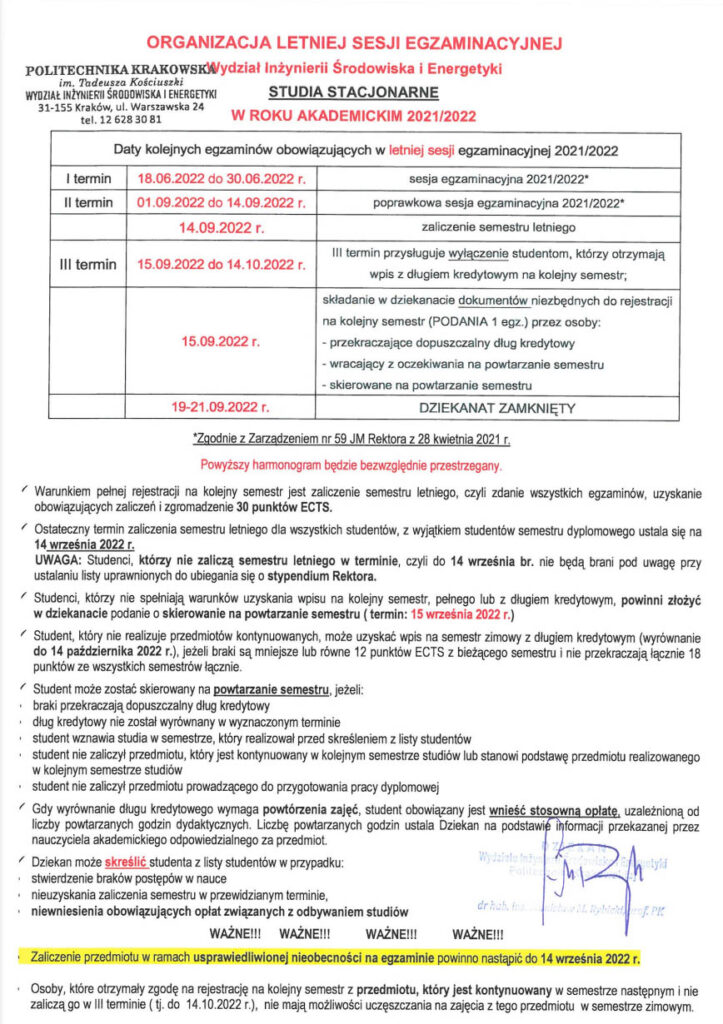 Organizacja Sesji Letniej