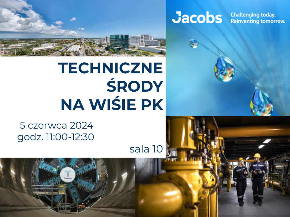 Projektowanie instalacji sanitarnych w obiektach przemysłowych w ramach cyklu TECHNICZNE ŚRODY na WISIE PK – 5 czerwca 2024 r.