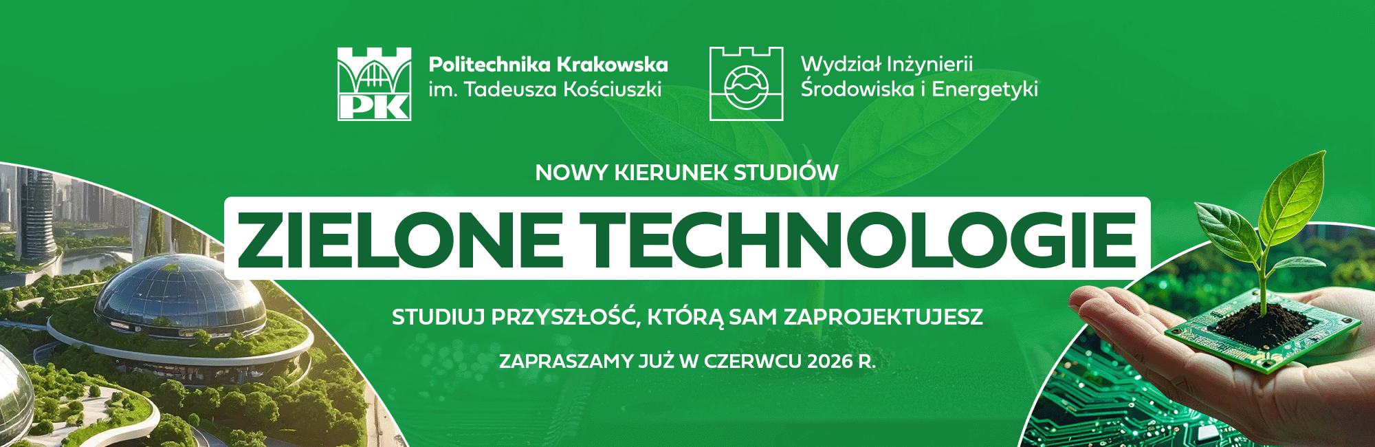 Baner przedstawia infografikę przedstawiającą kierunki studiów magisterskich